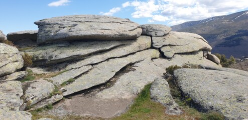 La Muela rocky stone wall Spain Extremadura 
