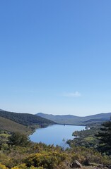 Fototapeta na wymiar Reservoir lake Extremadura Salamanca border Spain