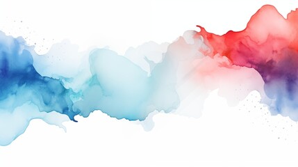 Obraz premium Abstract watercolor wash in shades of red and blue with a soft gradient