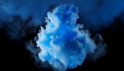 ai generative of a stand-alone blue cloud does not merge with the light blue cloud above it