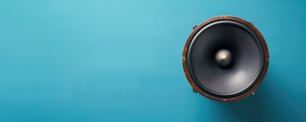 orange speaker with a contrasting deep teal backdrop highlights modern sound technology and design.