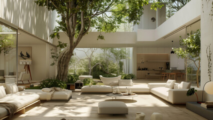 Serenity in Design: Light-Toned Interior with Natural Elements