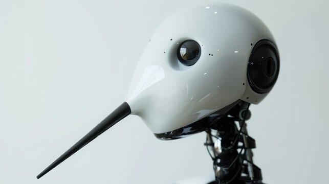 KI chatbot face with a long nose like pinoccio, Chatbot / artificial intelligence lies / gives out false information
