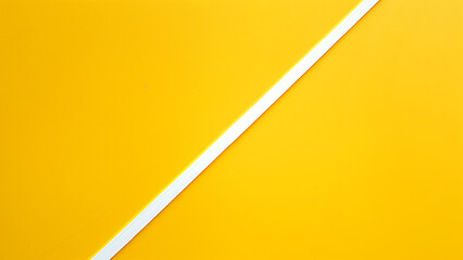 Sunny Streak: Yellow Wallpaper with a Singular White Line - obrazy, fototapety, plakaty