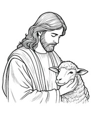 Jesus the Good Shepherd Creative Coloring