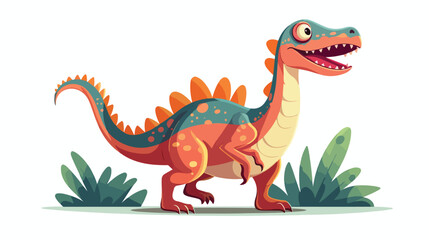 Cartoon dinosaur Spinosaurus vector illustration. D