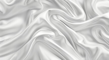 Obraz premium The luxury of white fabric texture background.Closeup of rippled white silk fabric.Abstract white cloth. Cloth soft wave. Creases of satin, silk, and cotton