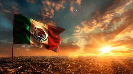 Fotobehang Cinco de Mayo 2024, celebrating mexican historical triumph and unity © AY AGENCY