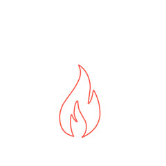 Fire. Outline Icon 