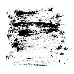 Dirty old shabby surface smeared with dark paint watercolor with splashes and drops, grunge texture isolated on white background. Vector illustration