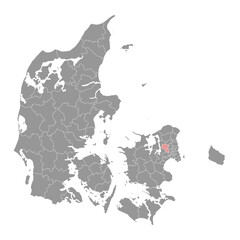Egedal Municipality map, administrative division of Denmark. Vector illustration. - obrazy, fototapety, plakaty