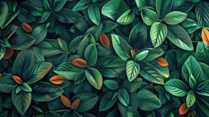Leafy design pattern that is creatively seamless