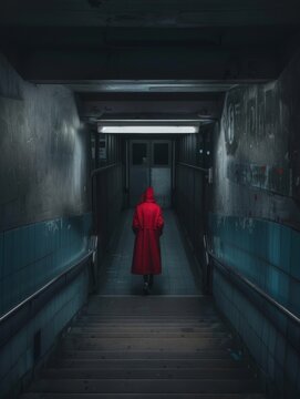 Mysterium in Rot: Verlassene U-Bahn Passage und die Aura des Unbekannten