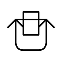 Drip coffee bag on cup outline icon
