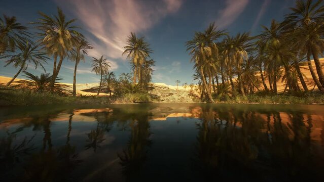 Palm Canyon Oasis in the Colorado Desert