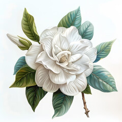 single flower illustration on white background