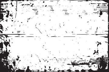 Vintage Grunge Border: Abstract Overlay Texture with Transparent White Elements. Vector Graphic Illustration of Dirty and Damaged Backdrop. vector template for text, posters, banners and backgrounds 