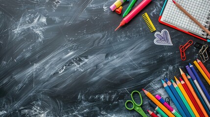 Colorful felt pens scattered across a background, ready for back-to-school season