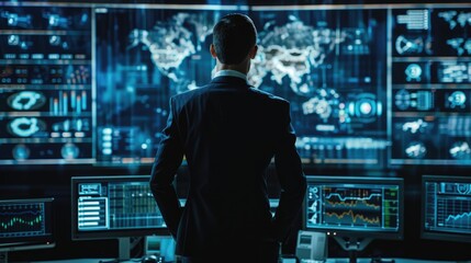 Businessman ensuring Information Assurance: Protecting Data with Safety and Control