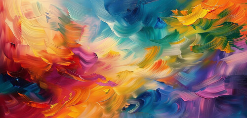 A symphony of colors dances across the canvas, each brushstroke adding depth and dimension.