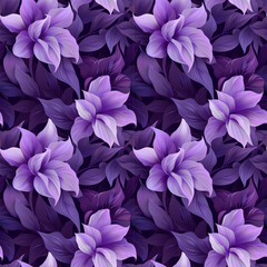 Floral purple color, form natural, seamless fabric pattern.