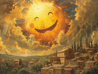 Solar Smile Over Tuscan Hues