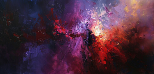 Abstract forms emerge from layers of oil paint, each stroke capturing the essence of emotion.