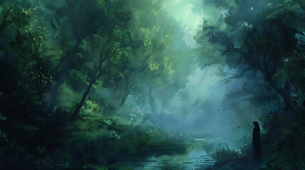Mysterious art wallpaper, the beauty of Dhamma combined with the wonder that is beautiful and interesting to explore