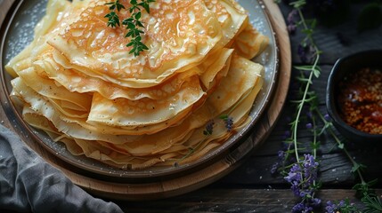 thin pancakes