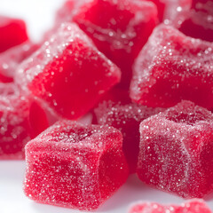 Radiant Raspberry Sugar Cubes Close-Up