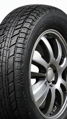 Obraz premium luxury tire rem and white background