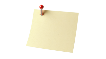 Pinned blank paper note