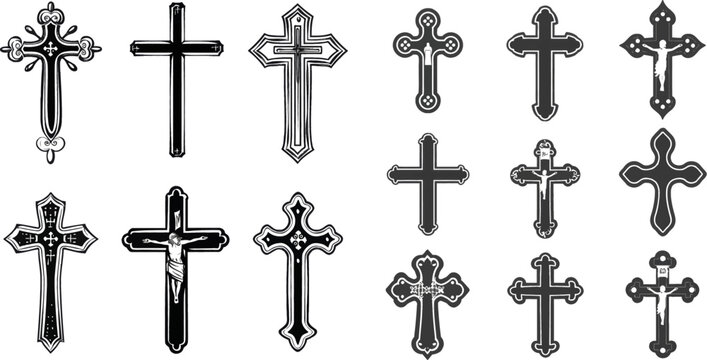 Christian cross icons
