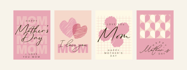 Fototapeta na wymiar happy mothers day illustration template design