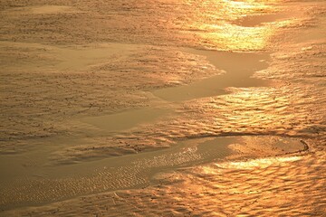 landscape of sea in sunset in Thailand   