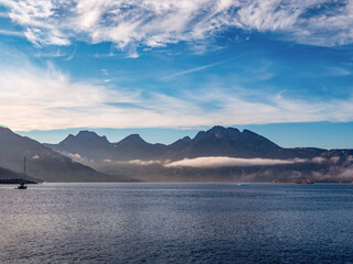 View of the bay of Tasiilaq in East Greenland.