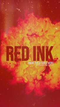 Red Ink Titles for Vertical Stories or Social Media