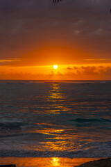 Superb sunrise on a pretty beach in Punta Cana in the Dominican Republic