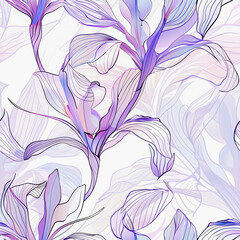 Iris background, delicate pattern, seamless wallpaper