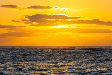 Superb sunrise on a pretty beach in Punta Cana in the Dominican Republic