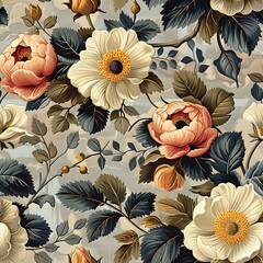 Botanical Beauty: Delicate Floral Art in Rich, Muted Hues