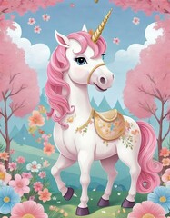 Unicorn Delight: Whimsical Artistry in Illustrative Form






