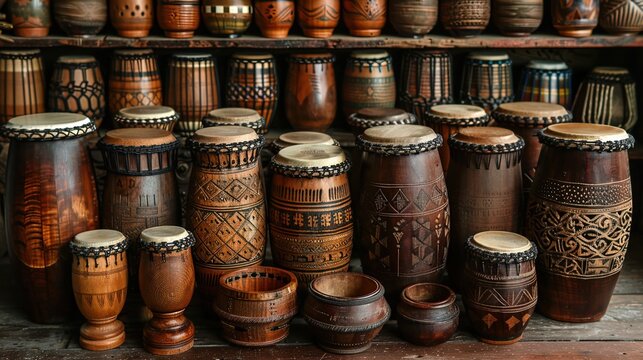 Evocative image showcasing a variety of Caribbean musical instruments, each contributing to t