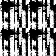 Obraz premium black and white grunge scuffed background, repeatable seamless background pattern tile