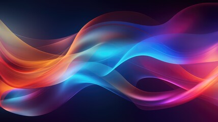 Fototapeta premium Abstract Multicolor Visualization, abstract background with colorful spectrum. Bright neon rays and glowing lines.