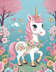 Unicorn Delight: Whimsical Artistry in Illustrative Form






