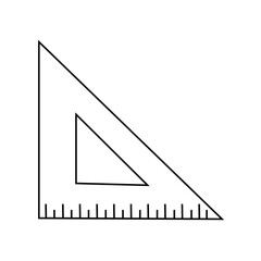 Vector illustration of a ruler, object for measuring length, unit of measurement, physics, exact sciences, education.