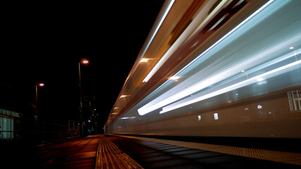 Long exposure of a train