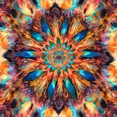 Transcendent Symphony: A Mesmerizing Transparent Kaleidoscope of Vibrant Colors and Abstract Patterns