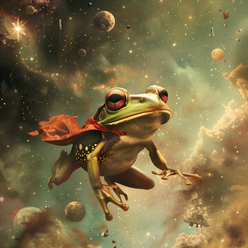 frog on a spase